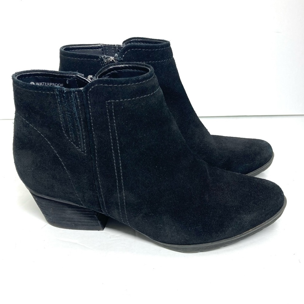Blondo Boots Womens Villa Waterproof Black Suede Leather Bootie 7 M Black Boots - Picture 5 of 14